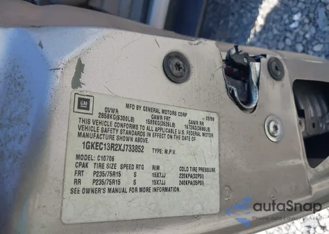 1999 GMC Yukon Slt z USA, uszkodzony, nr VIN 1GKEC13R2XJ733852